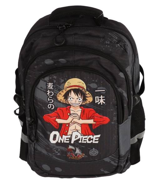 Ghiozdan Scolar ONE PIECE 3F 42HX30X20cm Negru